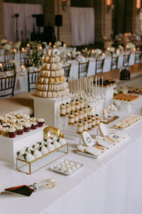 Wedding Admiral Room dessert table