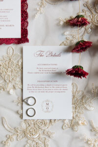 wedding details Admiral Room