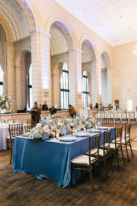 blue tone colors for wedding at the Admiral Room