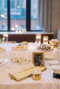 desserts at wedding Admiral Room