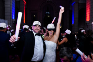 bride and groom party